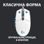 Мишка Logitech G102 Lightsync White (910-005824) - зменшене зображення 4