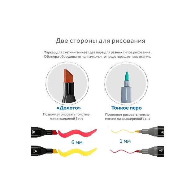 Набір маркерів Touch двосторонніх скетч маркерів 36 шт в чохлі (XK-MRK-BG) - picture 8