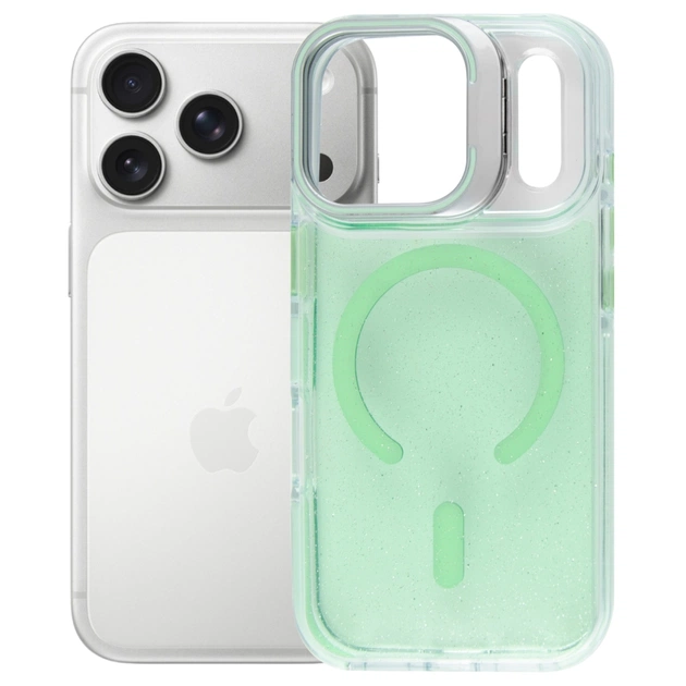 Чохол до мобільного телефона BeCover FIBRA Star Shine MagSafe Apple iPhone 17 Pro Green (715427) - зображення 1