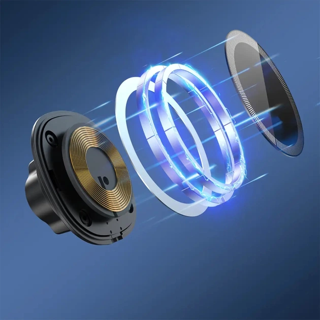 Універсальний автотримач Grand-X MT-15W MagSafe з зарядкою 15W (кріплення на дефлектор) (MT-15W) - picture 9