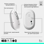 Мишка Logitech POP Mouse With Emoji Bluetooth Off-White (910-007411) - зменшене зображення 6