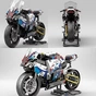 Конструктор мотоцикл Project Machine F202 (white/red/blue) - уменьшенное изображение 4