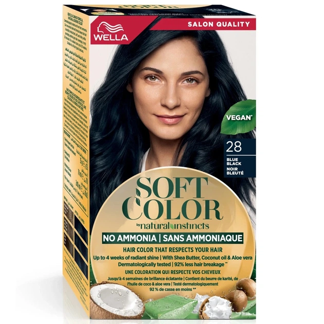 Фарба для волосся Wella Soft Color Безаміачна 28 - Синяво-чорний (3614228865876) - зображення 1