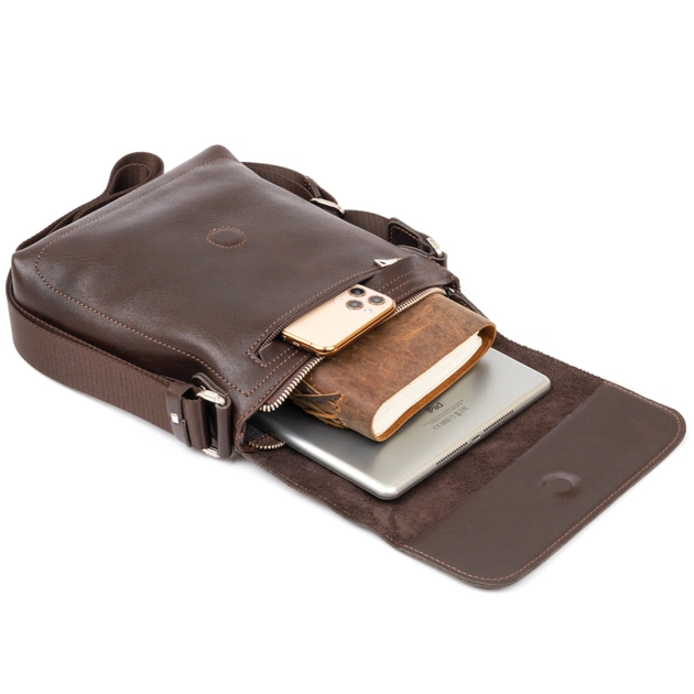 Сумка Grande Pelle У гладкій шкірі Шоколадна (11334) - зображення 5