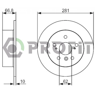 Гальмівний диск Profit 5010-2028 зображення 1
