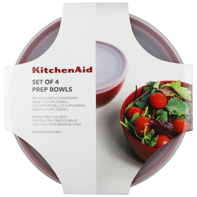 Миска KitchenAid Universal, з кришками, набір 4 шт, червоний (KQG176OSERE) - picture 5