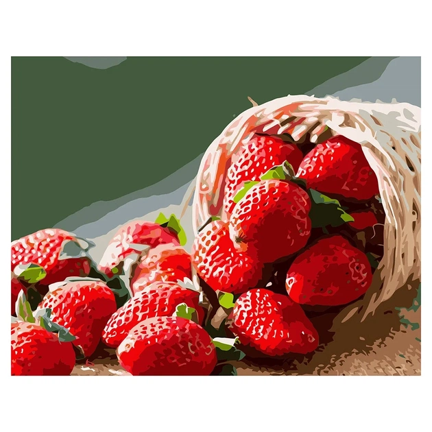 Картина по номерам Strateg Полуниця VA-0563 40х50 см (4820220563521) - изображение 1