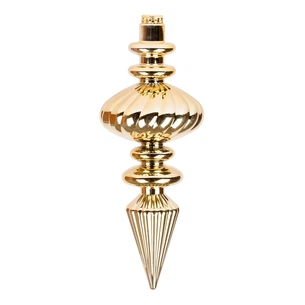 Ялинкова іграшка Novogod`ko Бурулька, пластик, 23 cм, золото, глянець (974089) зображення 1