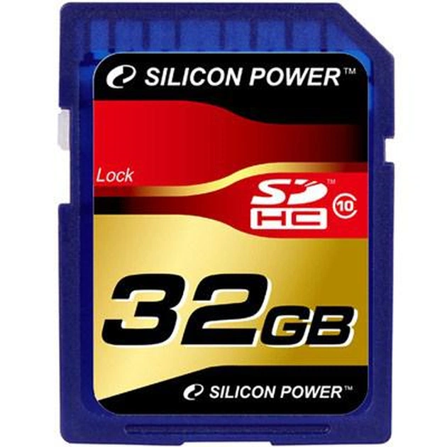 Карта пам'яті Silicon Power 32Gb SDHC class 10 (SP032GBSDH010V10) - зображення 1