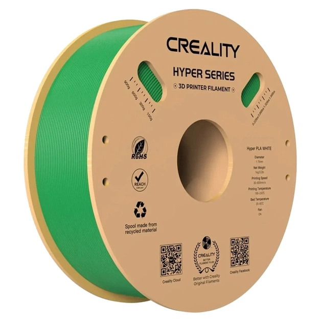 Пластик для 3D-принтера Creality PLA Hyper 1кг, 1.75мм, green (3301010380) - зображення 1