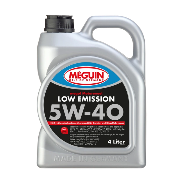 Моторное масло Meguin LOW EMISSION SAE 5W-40 4л (6675) - изображение 1