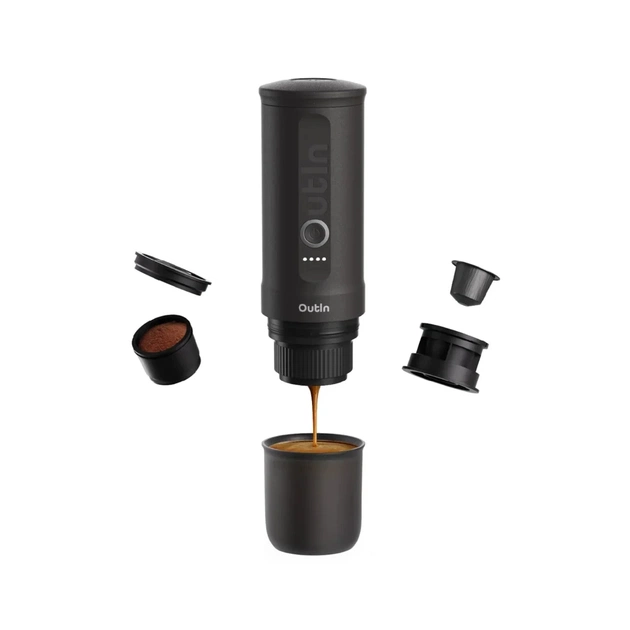 Портативна кавоварка Outin Nano Espresso Machine OTEM-01 Space Grey (OTEM-01-SG) - зображення 1