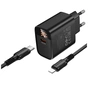 Зарядний пристрій BOROFONE BA97A Ilustre USB-C PD30W digital display + cable USB-C to Lightning Black (6941991120497) - уменьшенное изображение 2