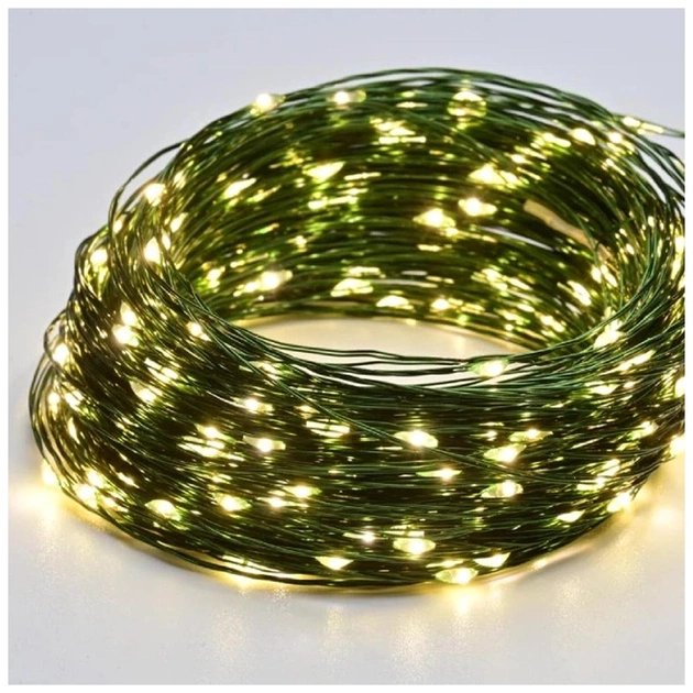 Гірлянда ColorWay Роса LED 100 10 м 8 функцій теплий колір USB (CW-G-100L10NU) - picture 9