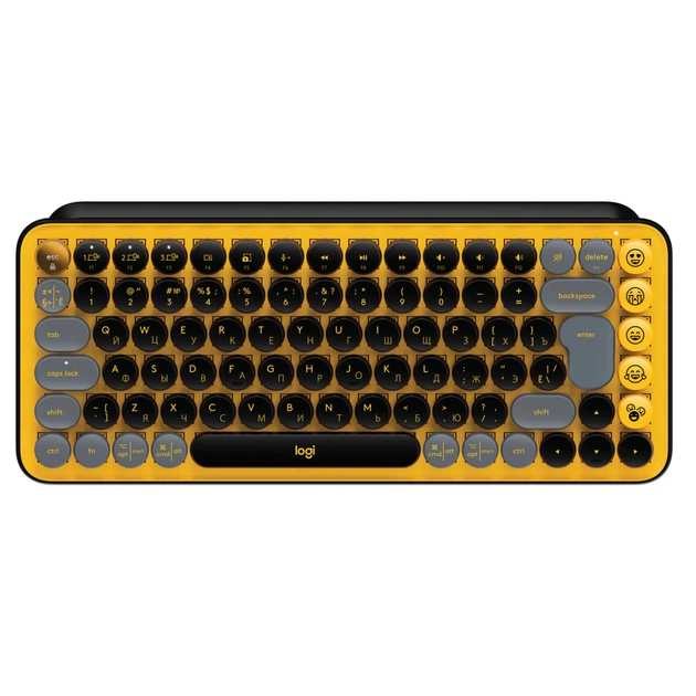 Клавіатура Logitech POP Keys Wireless Mechanical Keyboard UA Blast Yellow (920-010735) - зображення 1