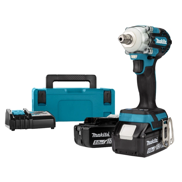 Гайковерт Makita LXT, 18V, 2x5Ah, DC18RC, Makpac, 300 Нм, 1/2" (DTW301RTJ) - изображение 1