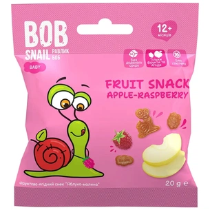 Детские снеки Bob Snail фруктовые яблоко-малина 20 г (1740852) изображение 1