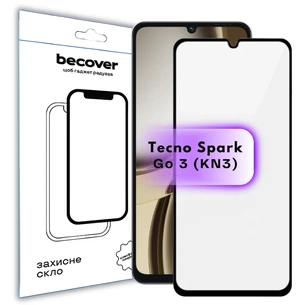Скло захисне BeCover Tecno Spark Go 3 (KN3) Black (715166) зображення 1
