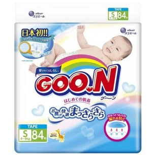 Підгузки GOO.N для дітей 4-8 кг (S, унісекс, 84 шт) (853074) зображення 1