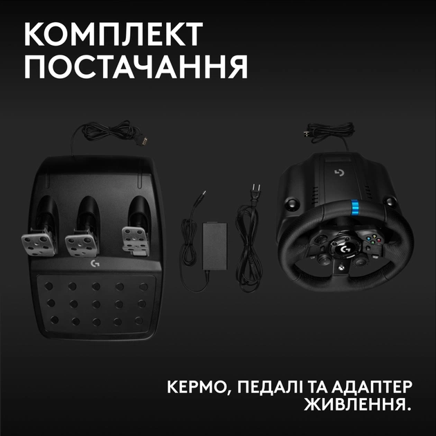 Кермо Logitech G923 Racing Wheel and Pedals for Xbox One and PC Black (941-000158) - зображення 10