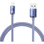 Дата кабель USB 2.0 AM to Lightning 1.2m 2.4A Crystal Shine Series purple Baseus (CAJY000005) - зменшене зображення 1