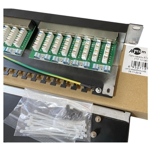 Патч-панель 19" 24хRJ-45 FTP 1U cat.6, в зборі, Organizer Atcom (FP6224) изображение 1