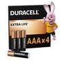 Батарейка Duracell AAA лужні 4 шт. в упаковці (5000394052543 / 81545421) - зменшене зображення 1