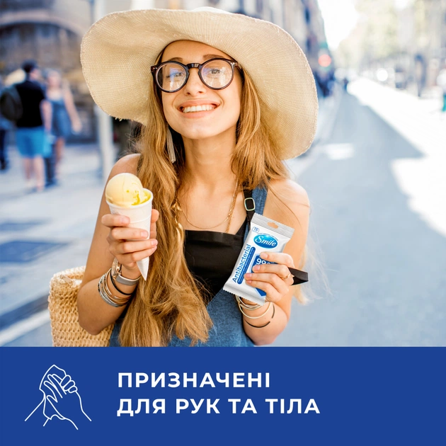 Вологі серветки Smile Antibacterial з Д-пантенолом 15 шт. (4820048481953) - зображення 4