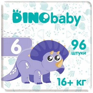 Підгузки Dino Baby розмір 6 (16+ кг) 96 шт (2000998941253) зображення 1