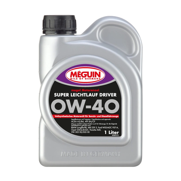 Моторна олива Meguin SUPER LEICHTLAUF DRIVER SAE 0W-40 1л (4894) - зображення 1