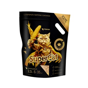 Наповнювач для туалету Super Cat Преміум Грудкуватий 2.5 кг (3536) зображення 1