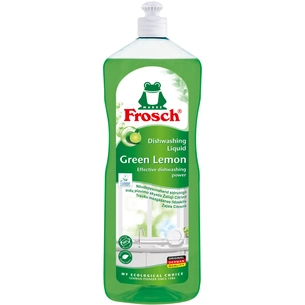 Засіб для ручного миття посуду Frosch Зелений лимон 1 л (4009175148094/4009175170675) зображення 1