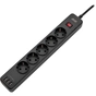 Мережевий фільтр живлення 2E 5XSchuko, 3G*1.5мм, 3*USB-A, 2м, black (2E-SP515M2USBBK) - зменшене зображення 3