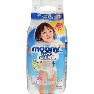 Підгузки Moony трусики для дівчаток L 9-14 кг 44 шт. (4903111206438) зображення 1