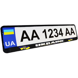 Рамка номерного знака Poputchik "UKRAINE" (24-261-IS) зображення 1