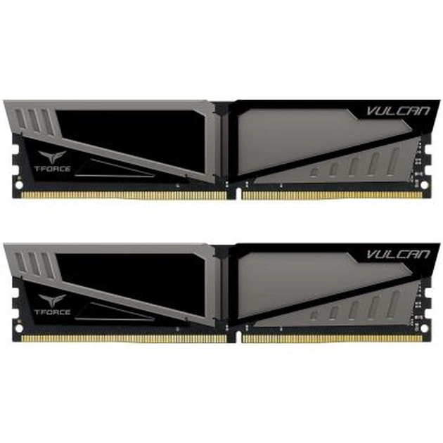 Модуль пам'яті для комп'ютера DDR4 32GB (2x16GB) 3000 MHz T-Force Vulcan Gray Team (TLGD432G3000HC16CDC01) - изображение 1