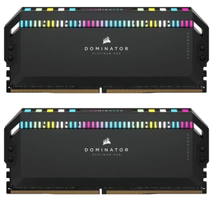 Модуль пам'яті для комп'ютера DDR5 64GB (2x32GB) 6000 MHz Dominator Platinum RGB Black Corsair (CMT64GX5M2B6000C40) зображення 1