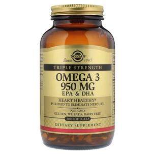 Жирные кислоты Solgar Рыбий Жир, Омега 3 (Omega-3 EPA, DHA), 950 мг, Тройная Сила, (SOL-02058) изображение 1