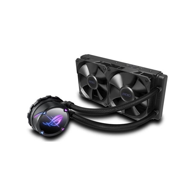 Система жидкостного охлаждения ASUS ROG STRIX LC II 240 Intel LGA 1700, 1200, 115x, 2011, 2011-3, 2066 AMD AM4, TR4 (90RC00E0-M0UAY0) - изображение 1