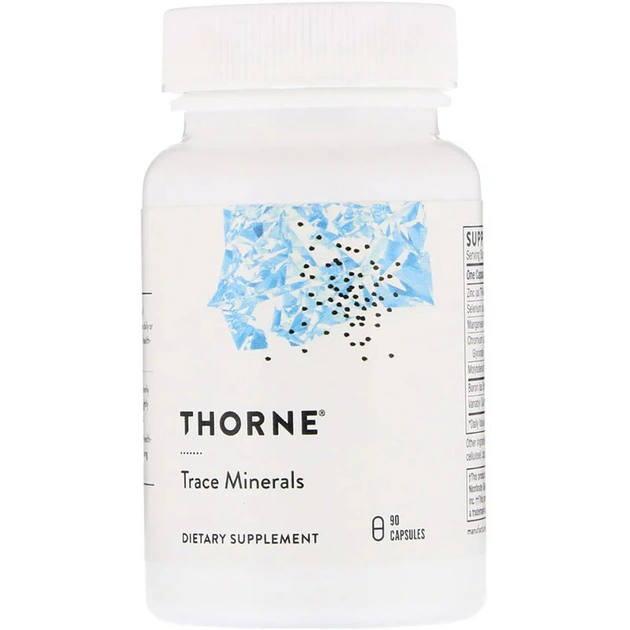 Минералы Thorne Research Микроэлементы, Trace Minerals, 90 капсул (THR-24203) - изображение 1