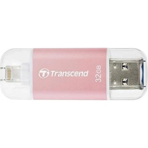 USB флеш накопичувач Transcend 32GB JetDrive Go 300 Rose Gold Plating USB 3.1/Lightning (TS32GJDG300R) зображення 1
