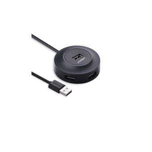 Концентратор Ugreen 4-port 1m USB 2.0 CR106 black (20277) зображення 1