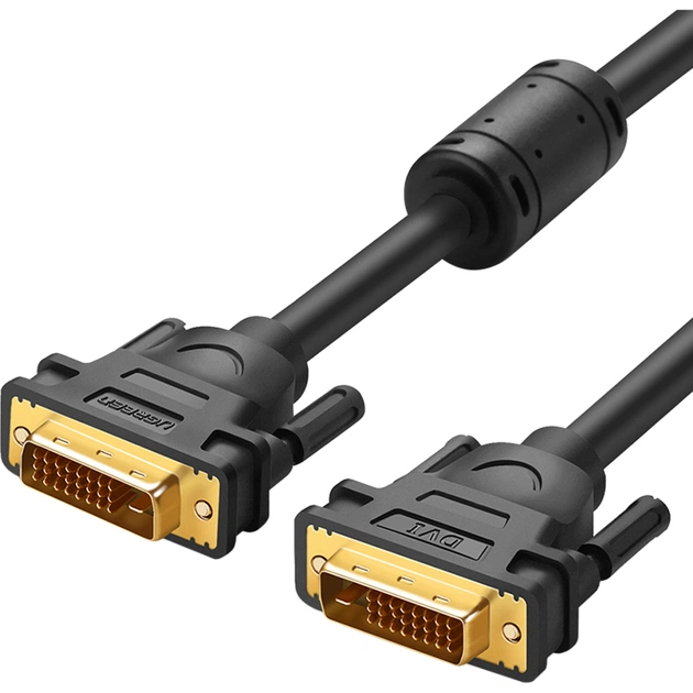 Кабель мультимедійний DVI M to DVI M 3.0m 24+1pin DV101 black Ugreen (11607) - зображення 1