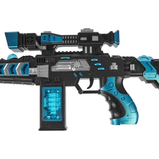 Іграшкова зброя ZIPP Toys Автомат світло-звуковий Зброя майбутнього Cиній (829) - зображення 7