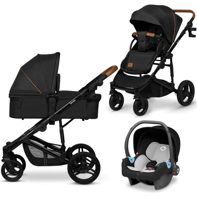 Коляска Lionelo 3 в 1 Mari Tour Black Onyx (LO-MARI TOUR 3IN1 BLACK ONYX) - зображення 1
