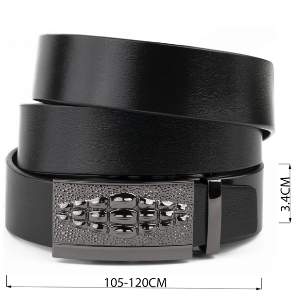 Ремінь Vintage Чоловічий з пряжкою автомат Чорний (20300) - зображення 3