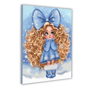 Картина по номерам Santi алмазна мозаїка Дівчинка з бантом, 40*50см (954998) изображение 1