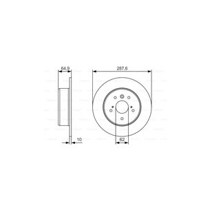 Гальмівний диск Bosch 0 986 479 T69 зображення 1