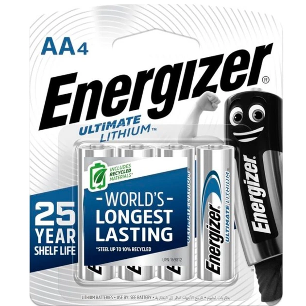 Батарейка Energizer Ultimate Lithium L91 AA 4шт - изображение 1