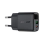 Зарядний пристрій Acefast 1xUSB-C + 1xUSB 25W GaN with digital display black (6974316284437) - зменшене зображення 4